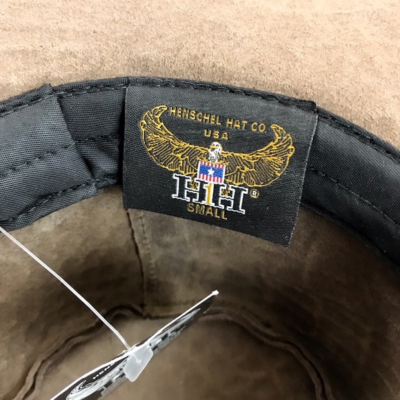HENSCHEL Australian Outback Leather Hat SZ S NWT Crocodile Snake Diamond main image 4